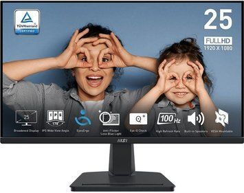 Монітор MSI 24.5" PRO MP251 D-Sub, HDMI, MM, IPS, 100Hz, 4ms, sRGB 101% 9S6-3PC2CM-041 фото