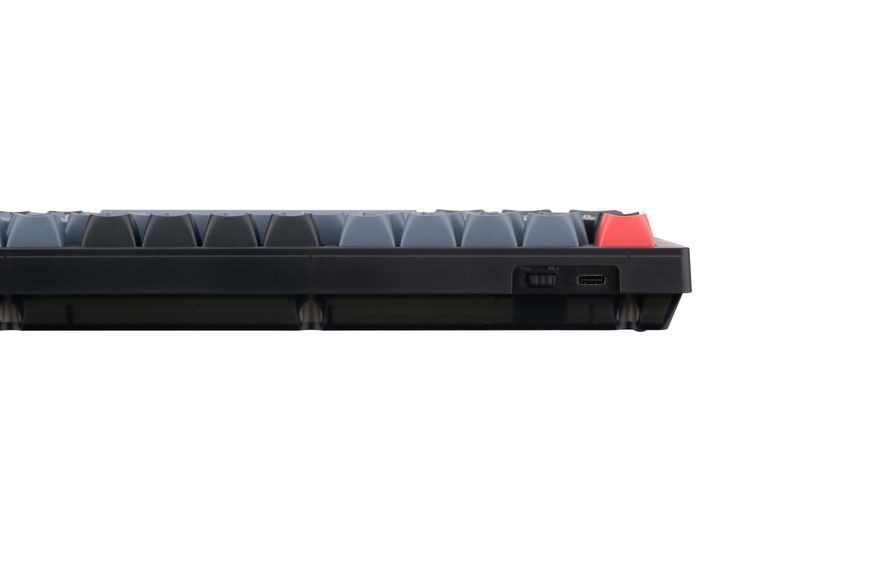 Keychron Клавиатура механическая V1 84Key, K Pro Red, Hot-Swap, QMK, Knob, USB-A, EN/UKR, RGB, Frosted Black