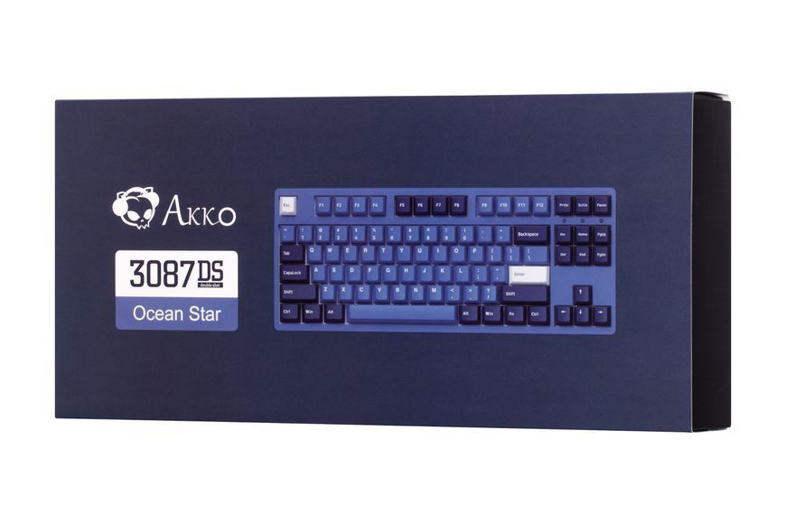 Akko Клавіатура механічна 3087 DS Ocean Star 87Key, CS Blue V2, USB-A, EN/UKR, No LED, Блакитний