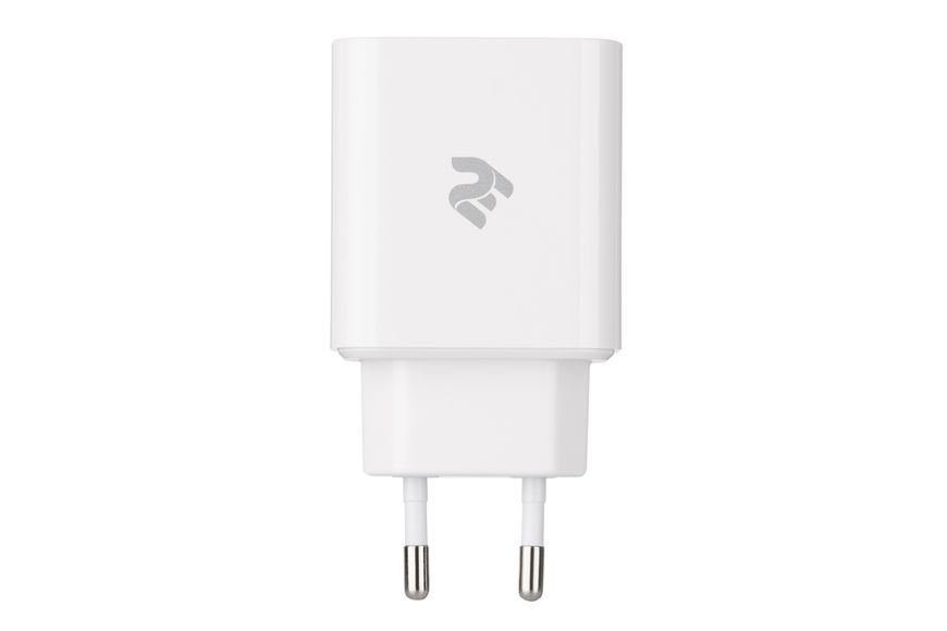 2E Сетевое ЗУ Wall Charger USB-C PD3.0, USB-A QC3.0, Max 30W White