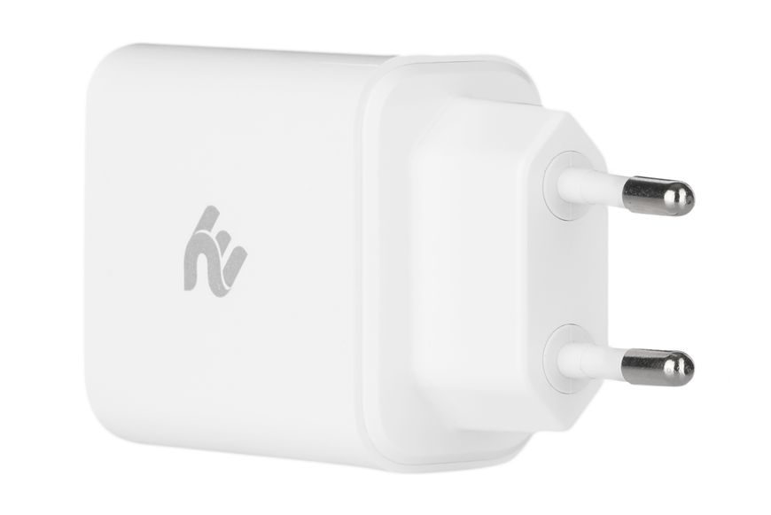 2E Сетевое ЗУ Wall Charger USB-C PD3.0, USB-A QC3.0, Max 30W White