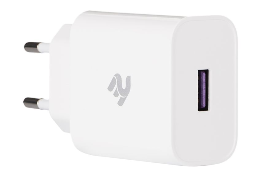 2E Сетевое ЗУ Wall Charger USB-C PD3.0, USB-A QC3.0, Max 30W White