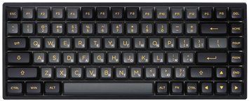Akko Клавіатура механічна 3084B Plus Black&Gold 84Key,CS Jelly Pink, BT/WL/USB-A, EN/UKR, RGB, Чорний