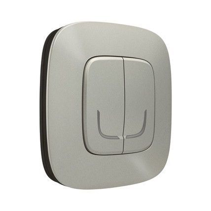 Legrand Умный беспроводной выключатель 2-клавишный (Valena Life with NETATMO.)[Алюминий]