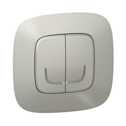Legrand Умный беспроводной выключатель 2-клавишный (Valena Life with NETATMO.)[Алюминий]