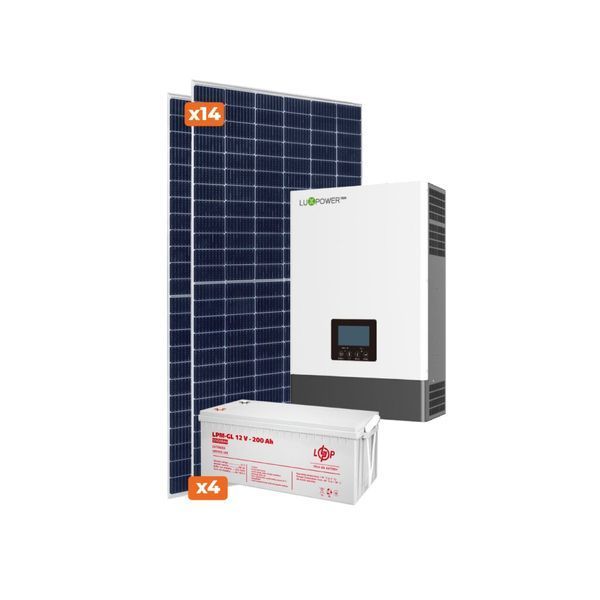 Комплект СЭС Luxpower Стандарт 6kW АКБ 9,6kWh Gel 200 Ah