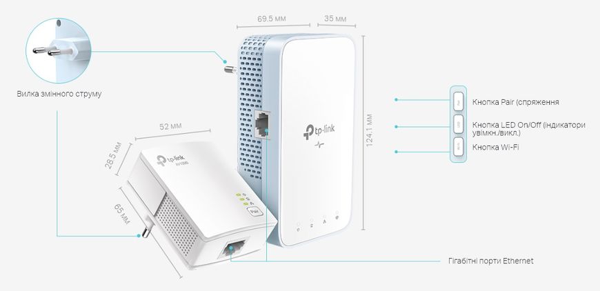 TP-Link Адаптер Powerline TL-WPA7517KIT (TL-WPA7517 + TL-PA7017)