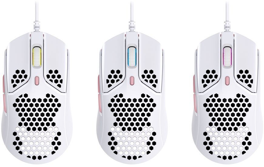 HyperX Миша Pulsefire Haste USB, White/Pink