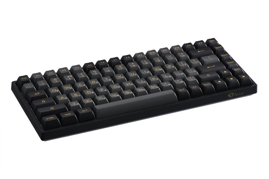 Akko Клавиатура механическая Akko 3084B Plus Black&Gold 84Key,CS Jelly Pink, BT/WL/USB-A, EN/UKR, RGB, Черный