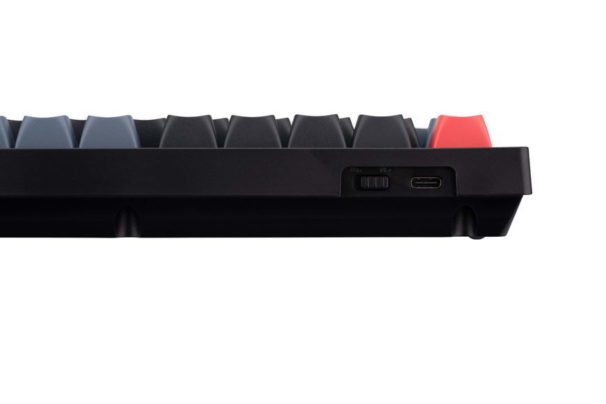Keychron Клавиатура V1 84 Key QMK Gateron G PRO Red Hot-Swap RGB Knob Carbon Black