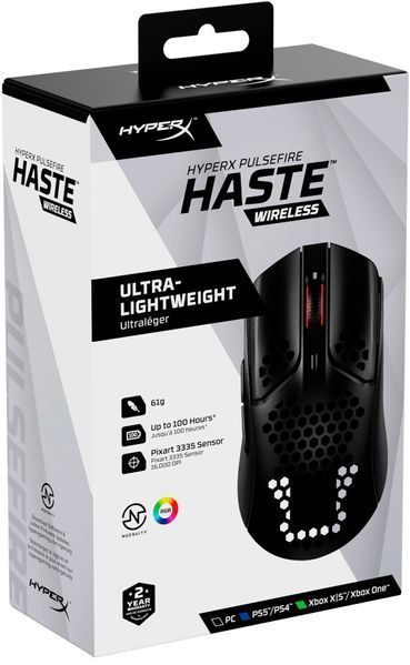 HyperX Миша Pulsefire Haste WL, Black