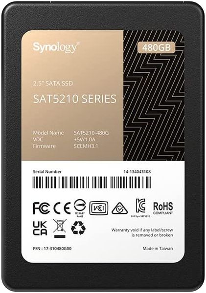 Synology Твердотільний накопичувач SSD SATA 2.5" 480GB