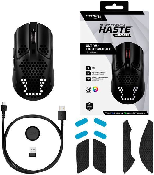 HyperX Миша Pulsefire Haste WL, Black
