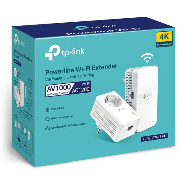 TP-Link Адаптер Powerline TL-WPA7617KIT (TL-WPA7617 + TL-PA7017P)